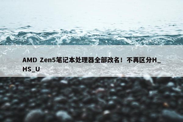 AMD Zen5笔记本处理器全部改名！不再区分H_HS_U